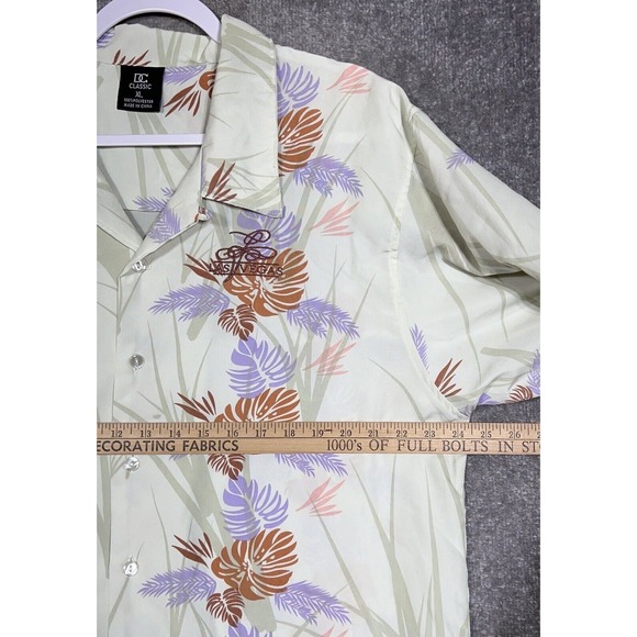 DC Classics Hawaiian LAS VEGAS Embroidery Button Up Shirt Mens Size XL - Picture 5 of 6